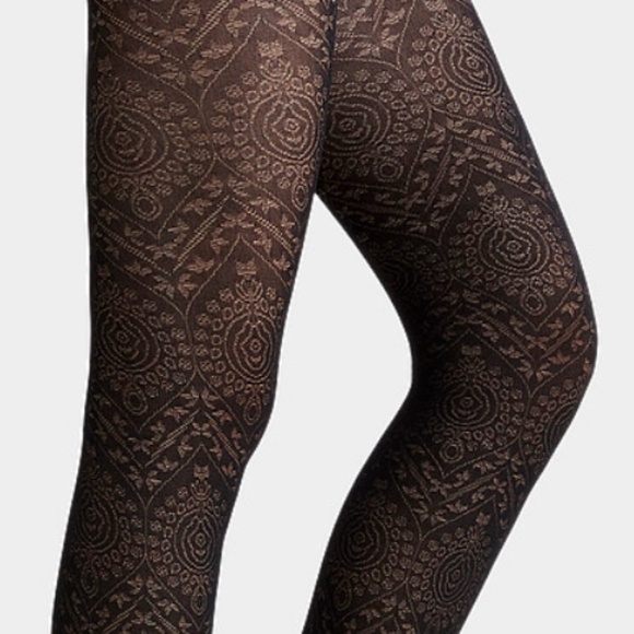 Pretty Polly black Boho pattern tights NWT - Picture 2 of 10